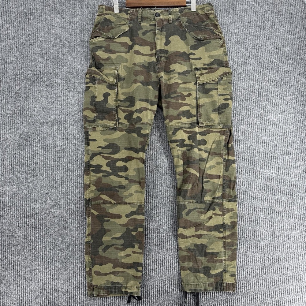 LCKR Cargo Pants Mens XL Camo Military Ripstop Utility Tactical Streetwear